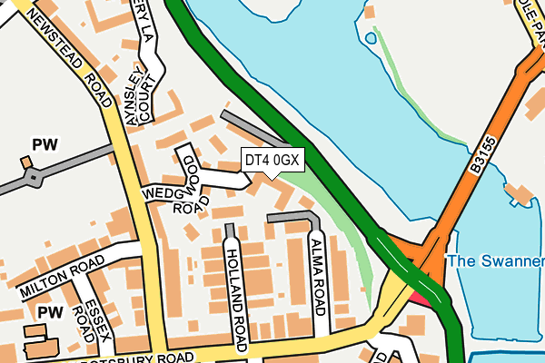 DT4 0GX map - OS OpenMap – Local (Ordnance Survey)