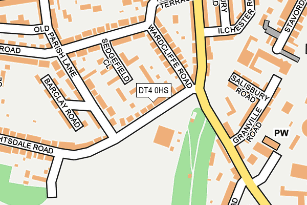 DT4 0HS map - OS OpenMap – Local (Ordnance Survey)