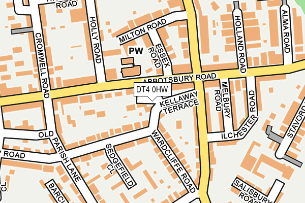 DT4 0HW map - OS OpenMap – Local (Ordnance Survey)