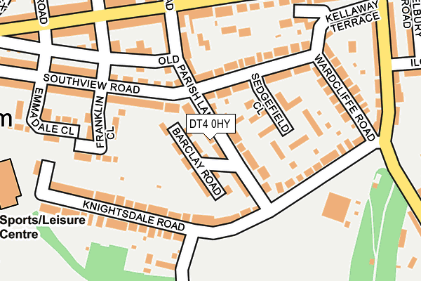 DT4 0HY map - OS OpenMap – Local (Ordnance Survey)