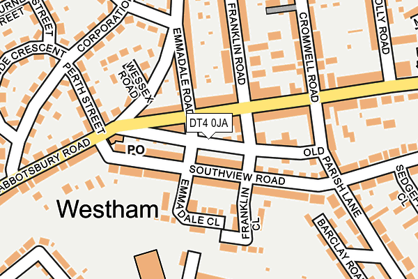 DT4 0JA map - OS OpenMap – Local (Ordnance Survey)