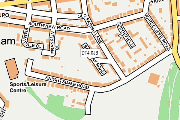 DT4 0JB map - OS OpenMap – Local (Ordnance Survey)