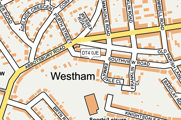 DT4 0JE map - OS OpenMap – Local (Ordnance Survey)