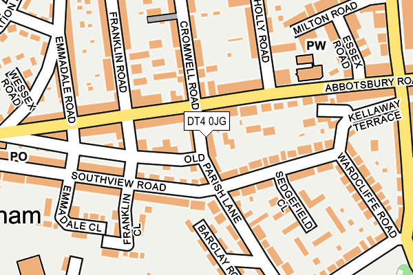 DT4 0JG map - OS OpenMap – Local (Ordnance Survey)