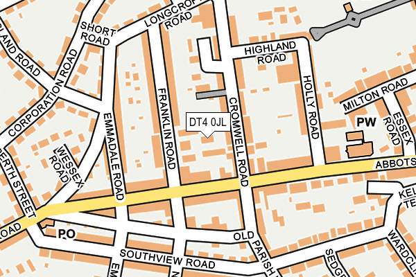 DT4 0JL map - OS OpenMap – Local (Ordnance Survey)