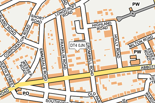 DT4 0JN map - OS OpenMap – Local (Ordnance Survey)