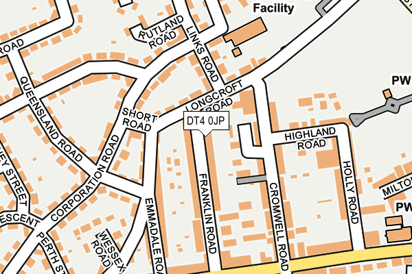 DT4 0JP map - OS OpenMap – Local (Ordnance Survey)