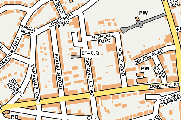 DT4 0JQ map - OS OpenMap – Local (Ordnance Survey)