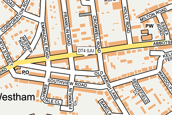 DT4 0JU map - OS OpenMap – Local (Ordnance Survey)