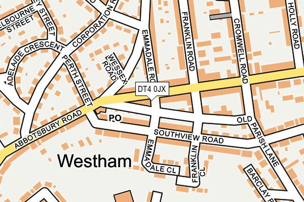 DT4 0JX map - OS OpenMap – Local (Ordnance Survey)