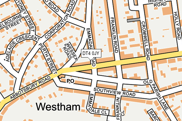 DT4 0JY map - OS OpenMap – Local (Ordnance Survey)