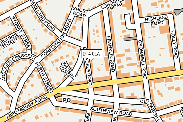 DT4 0LA map - OS OpenMap – Local (Ordnance Survey)