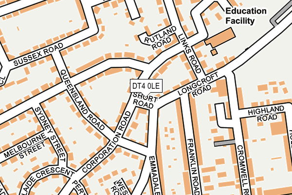 DT4 0LE map - OS OpenMap – Local (Ordnance Survey)