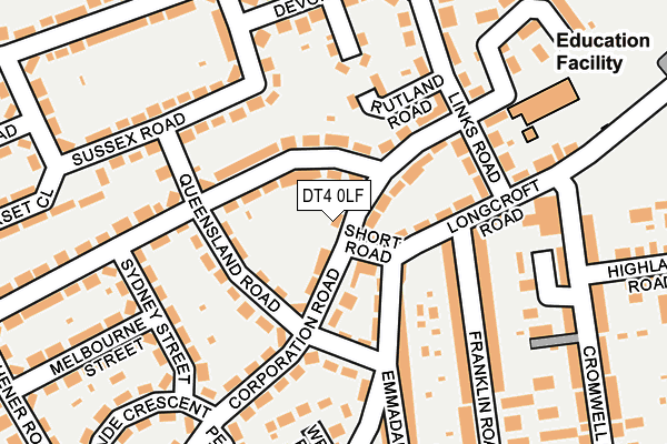 DT4 0LF map - OS OpenMap – Local (Ordnance Survey)