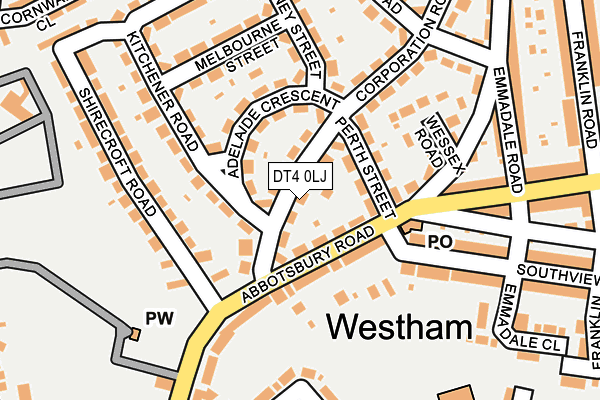 DT4 0LJ map - OS OpenMap – Local (Ordnance Survey)