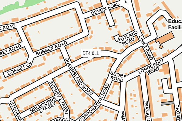 DT4 0LL map - OS OpenMap – Local (Ordnance Survey)