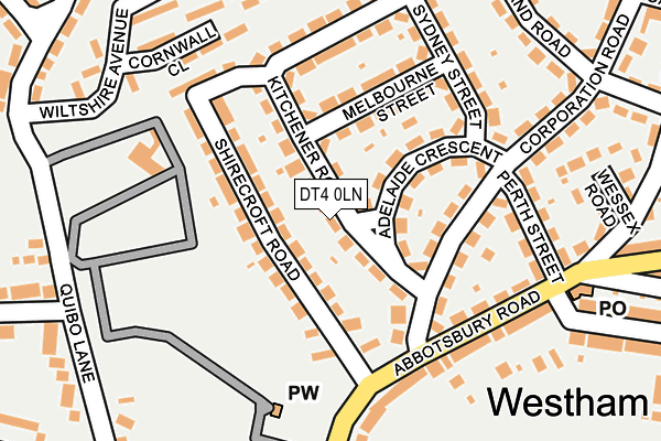 DT4 0LN map - OS OpenMap – Local (Ordnance Survey)