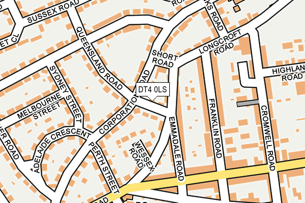 DT4 0LS map - OS OpenMap – Local (Ordnance Survey)