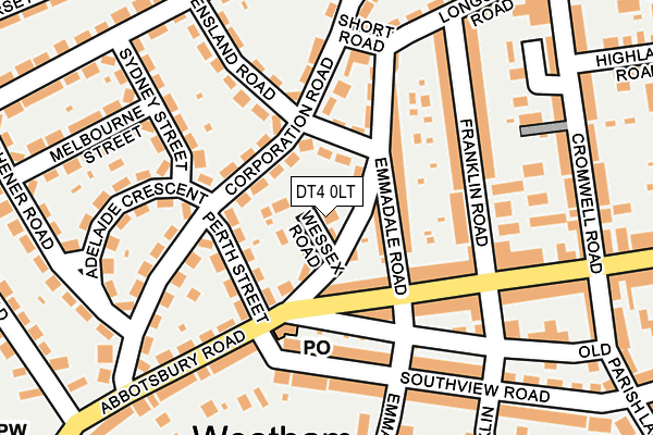 DT4 0LT map - OS OpenMap – Local (Ordnance Survey)