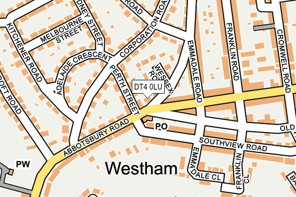 DT4 0LU map - OS OpenMap – Local (Ordnance Survey)