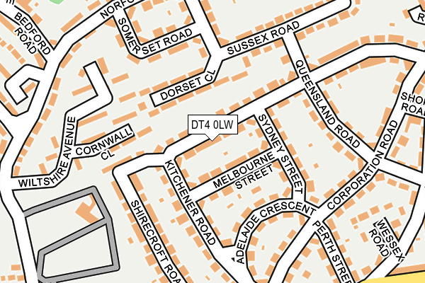 DT4 0LW map - OS OpenMap – Local (Ordnance Survey)