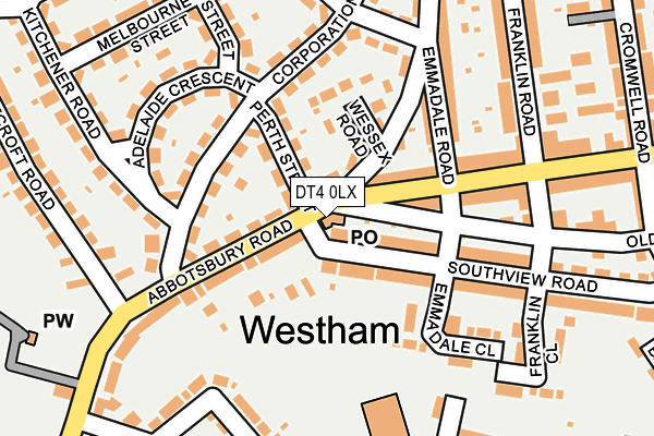 DT4 0LX map - OS OpenMap – Local (Ordnance Survey)