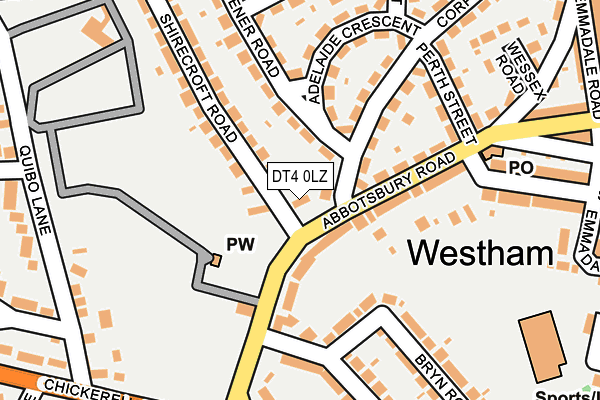 DT4 0LZ map - OS OpenMap – Local (Ordnance Survey)