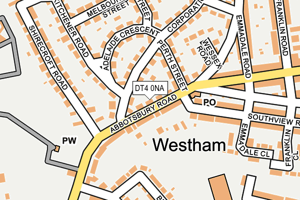 DT4 0NA map - OS OpenMap – Local (Ordnance Survey)