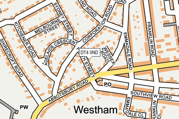 DT4 0ND map - OS OpenMap – Local (Ordnance Survey)