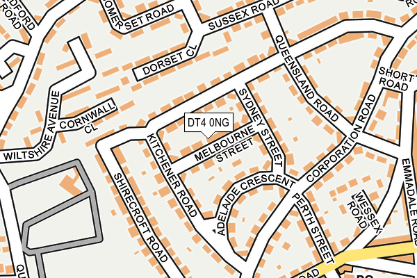 DT4 0NG map - OS OpenMap – Local (Ordnance Survey)