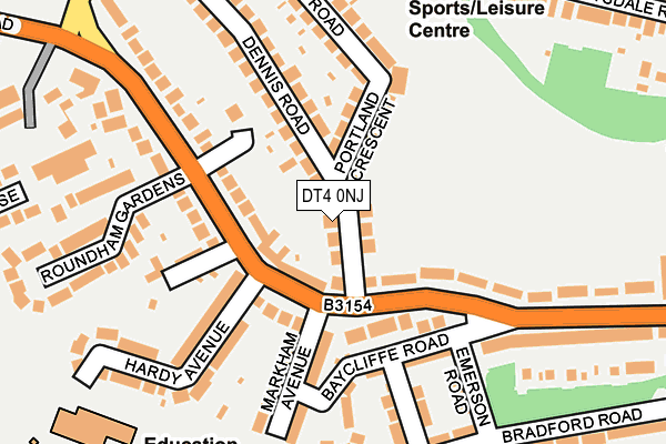 DT4 0NJ map - OS OpenMap – Local (Ordnance Survey)