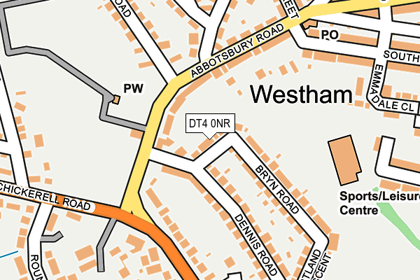 DT4 0NR map - OS OpenMap – Local (Ordnance Survey)