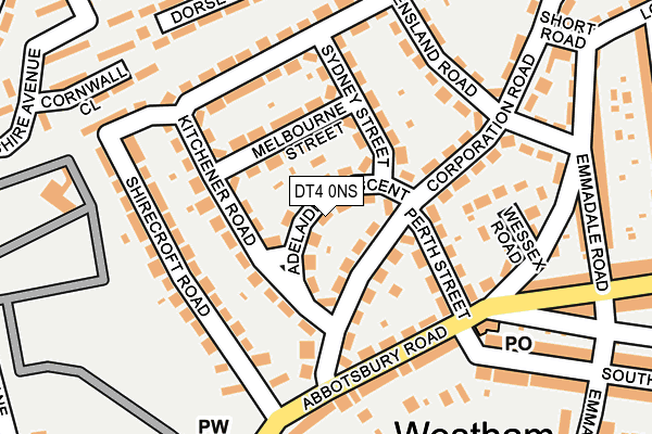 DT4 0NS map - OS OpenMap – Local (Ordnance Survey)