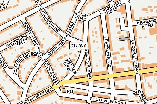 DT4 0NX map - OS OpenMap – Local (Ordnance Survey)