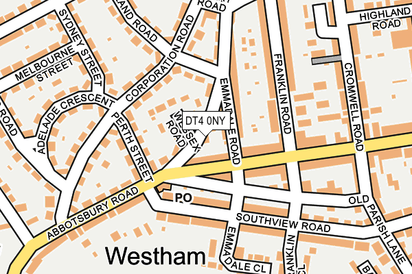 DT4 0NY map - OS OpenMap – Local (Ordnance Survey)