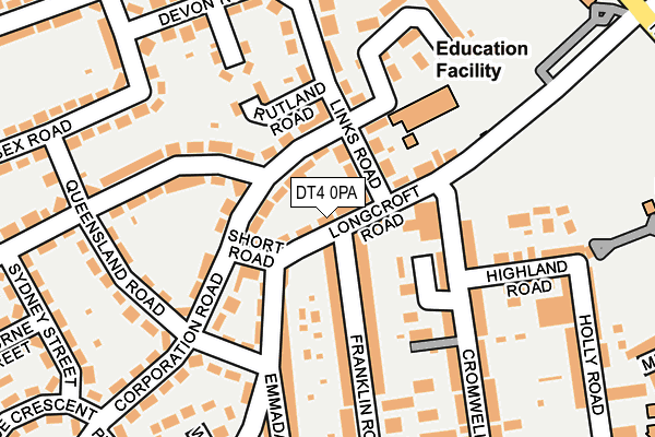 DT4 0PA map - OS OpenMap – Local (Ordnance Survey)