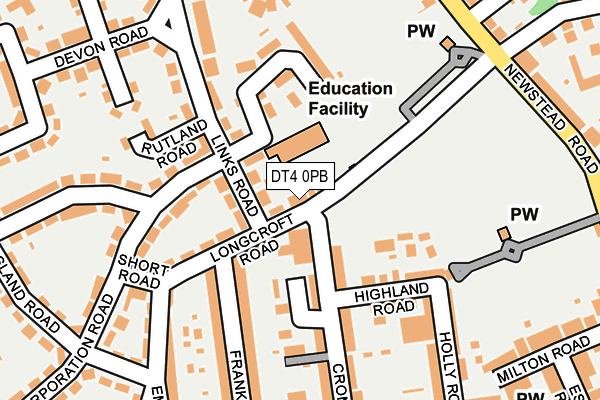 DT4 0PB map - OS OpenMap – Local (Ordnance Survey)