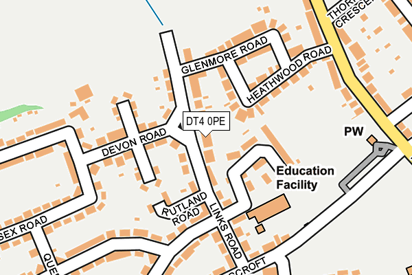 DT4 0PE map - OS OpenMap – Local (Ordnance Survey)