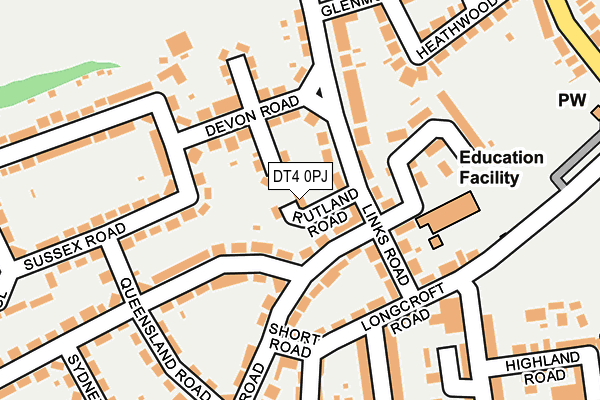 DT4 0PJ map - OS OpenMap – Local (Ordnance Survey)