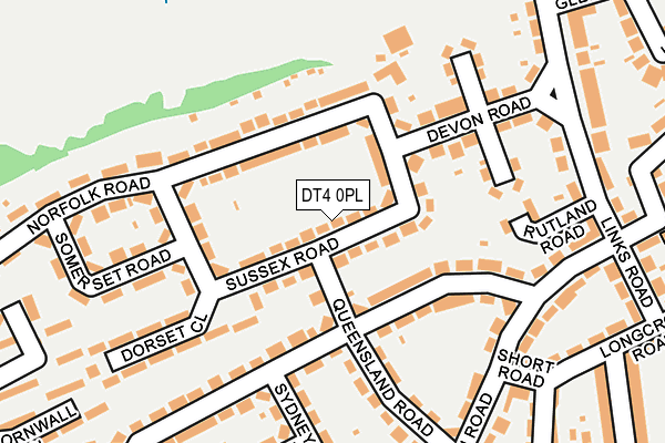 DT4 0PL map - OS OpenMap – Local (Ordnance Survey)