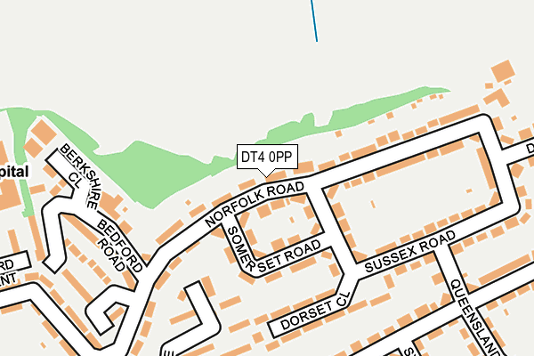 DT4 0PP map - OS OpenMap – Local (Ordnance Survey)