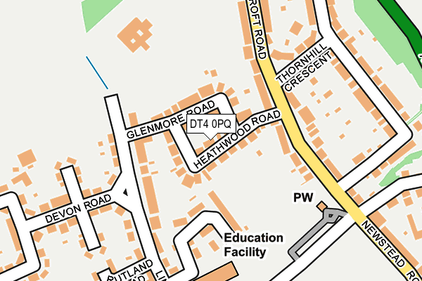 DT4 0PQ map - OS OpenMap – Local (Ordnance Survey)