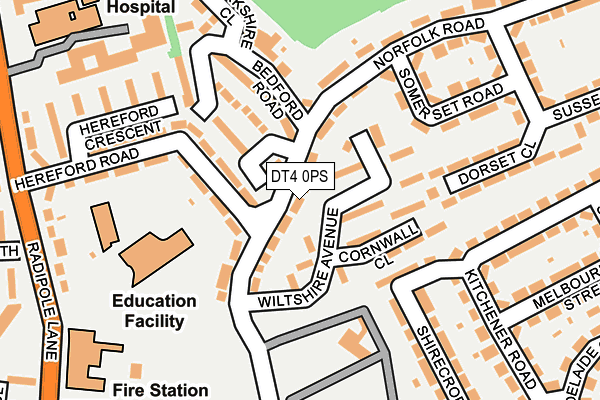 DT4 0PS map - OS OpenMap – Local (Ordnance Survey)