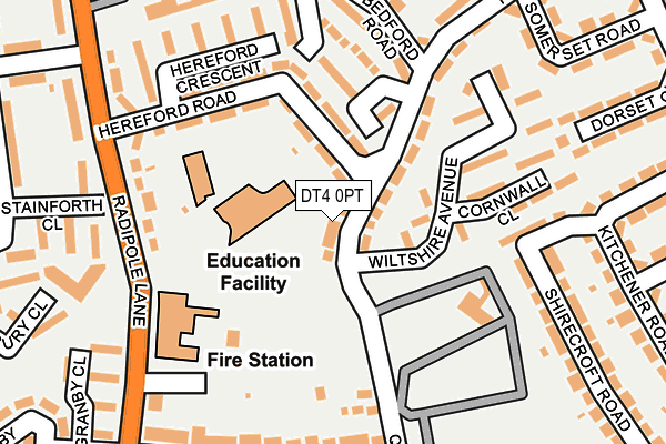 DT4 0PT map - OS OpenMap – Local (Ordnance Survey)