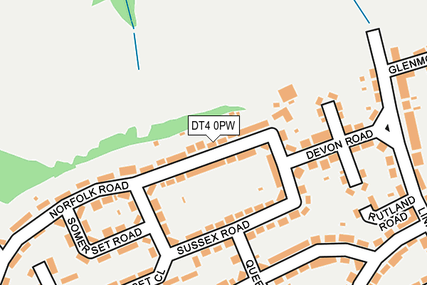 DT4 0PW map - OS OpenMap – Local (Ordnance Survey)