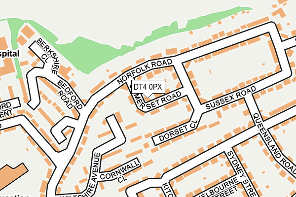 DT4 0PX map - OS OpenMap – Local (Ordnance Survey)