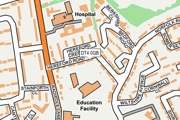 DT4 0QB map - OS OpenMap – Local (Ordnance Survey)