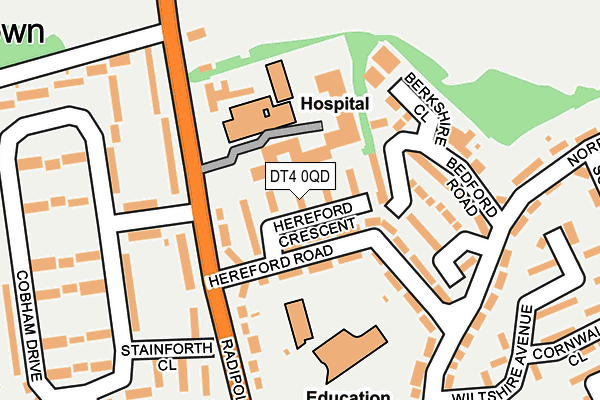 DT4 0QD map - OS OpenMap – Local (Ordnance Survey)