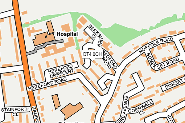 DT4 0QH map - OS OpenMap – Local (Ordnance Survey)