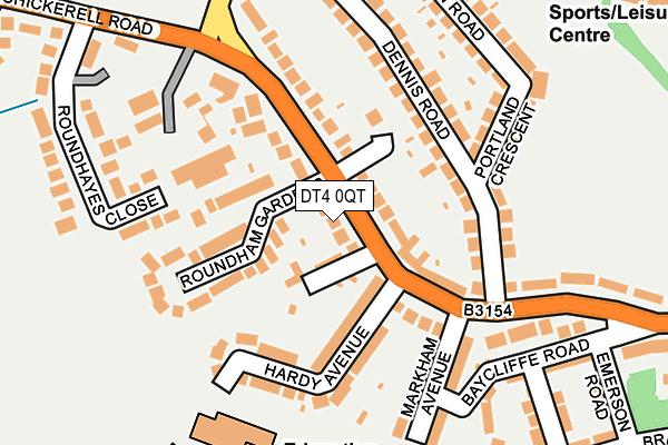 DT4 0QT map - OS OpenMap – Local (Ordnance Survey)